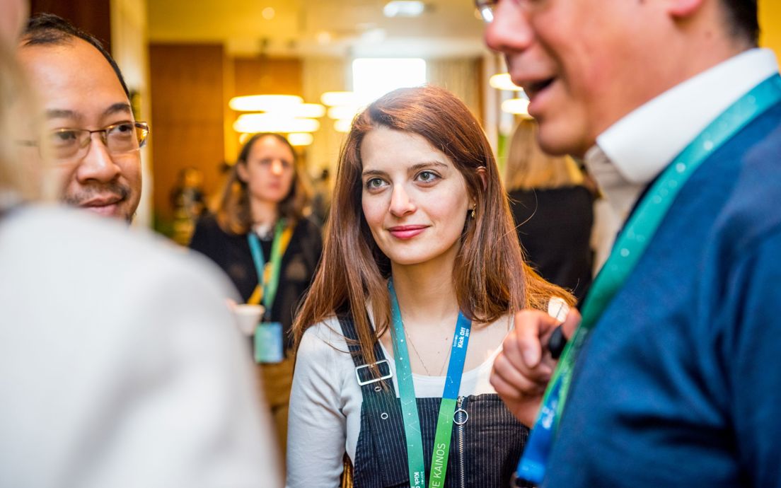Diverse Kainos people at an event